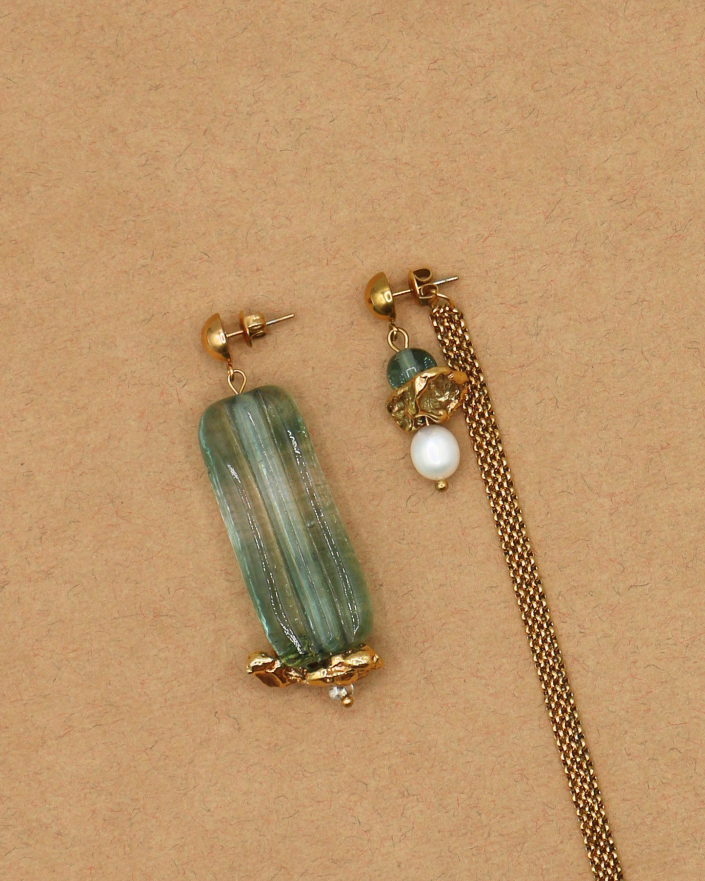 BOUCLES D'OREILLES ARDENTES - DORÉ/BLEU DILUÉ
