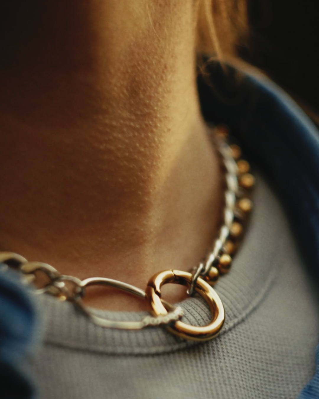 COLLIER TEMPO - DORÉ/ARGENTÉ