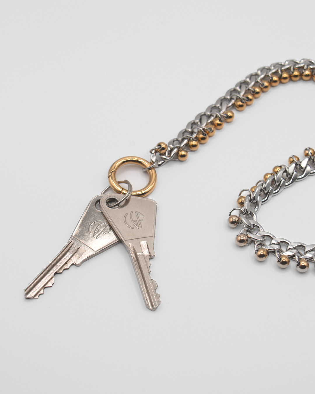 KEYCHAIN PERSONNALISABLE - DORÉ/ARGENTÉ
