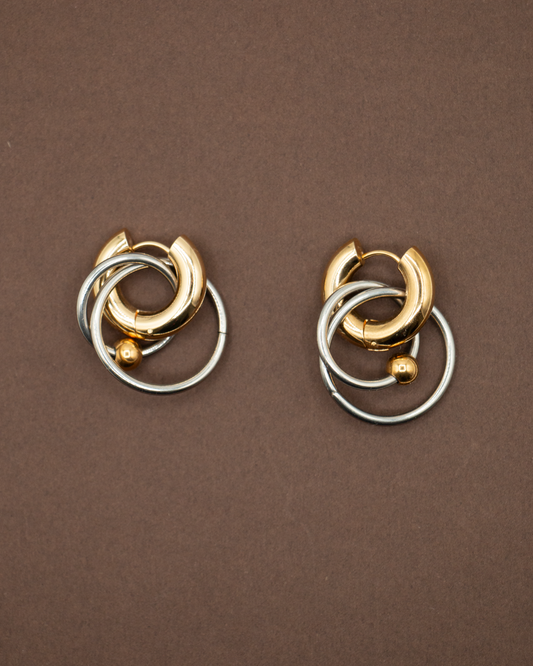 BOUCLES D'OREILLES DUNES - DORÉ/ARGENTÉ