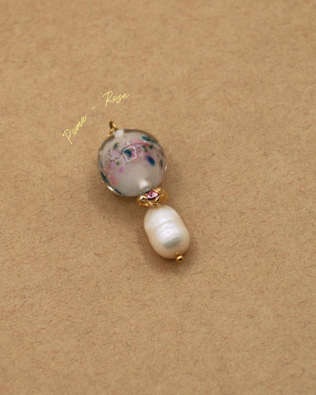 COLLIER POMA - PERLES DE VERRE/CRISTAUX COLORÉS