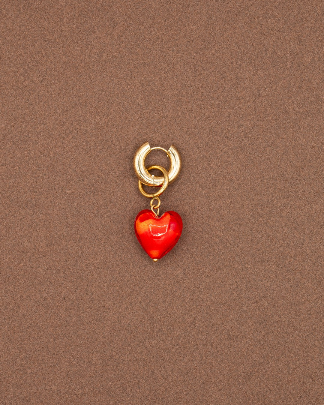 BOUCLE D'OREILLE PULSE - PERLE DE VERRE/ROUGE