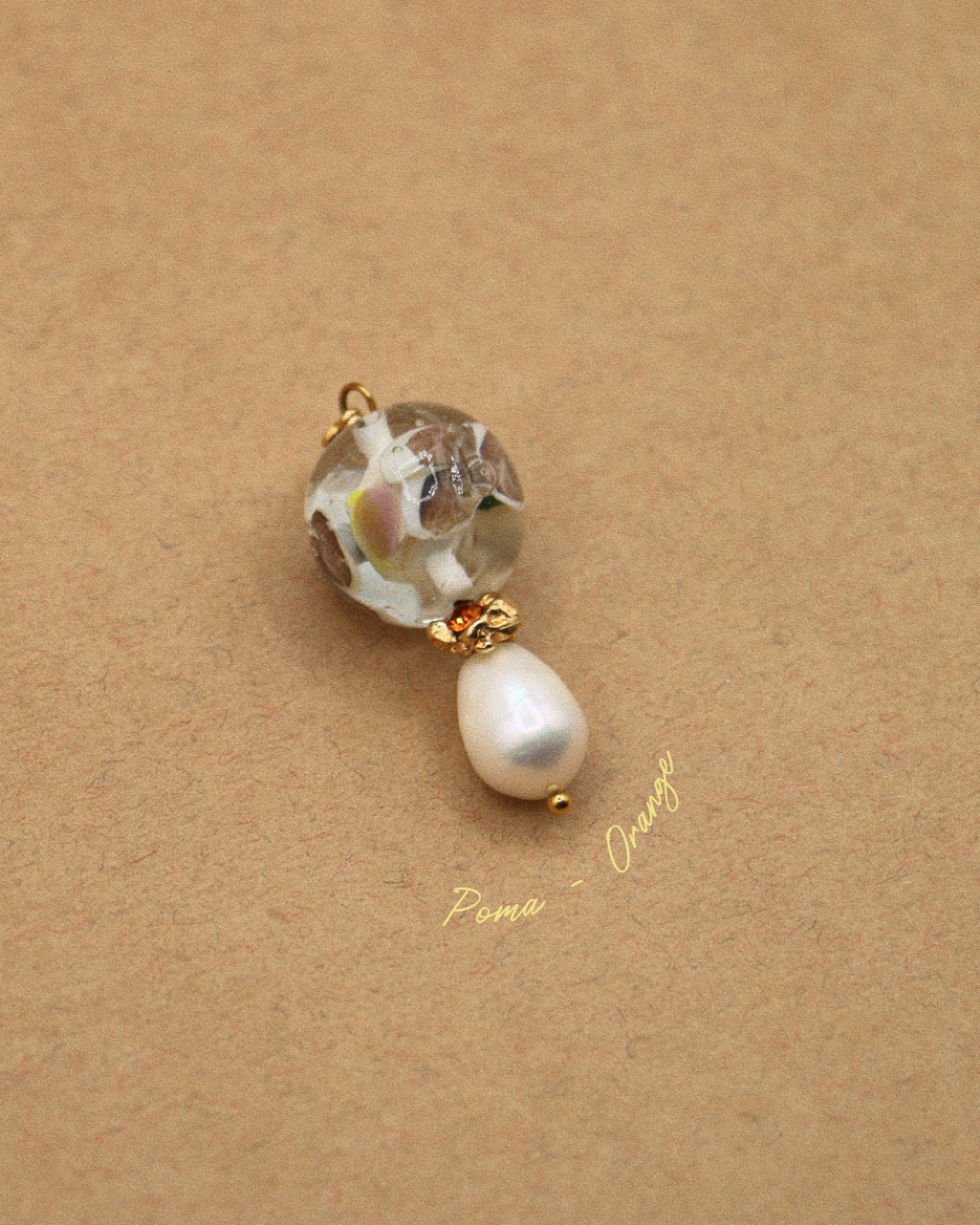 COLLIER POMA - PERLES DE VERRE/CRISTAUX COLORÉS