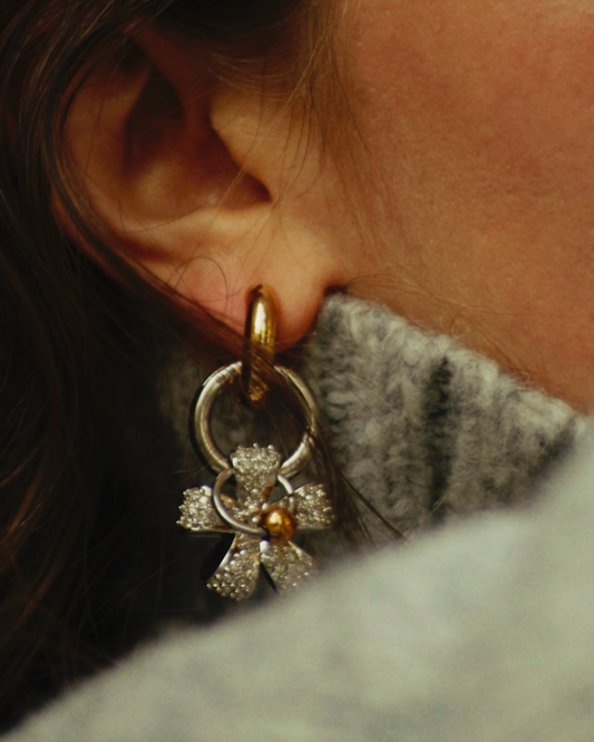 BOUCLES D'OREILLES DESERT FLOWERS - DORÉ/ARGENTÉ