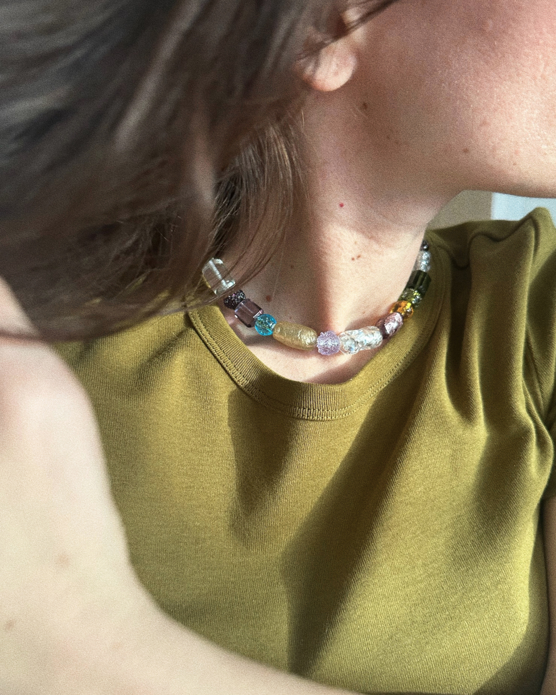 COLLIER SAREGO - PERLES DE VERRE