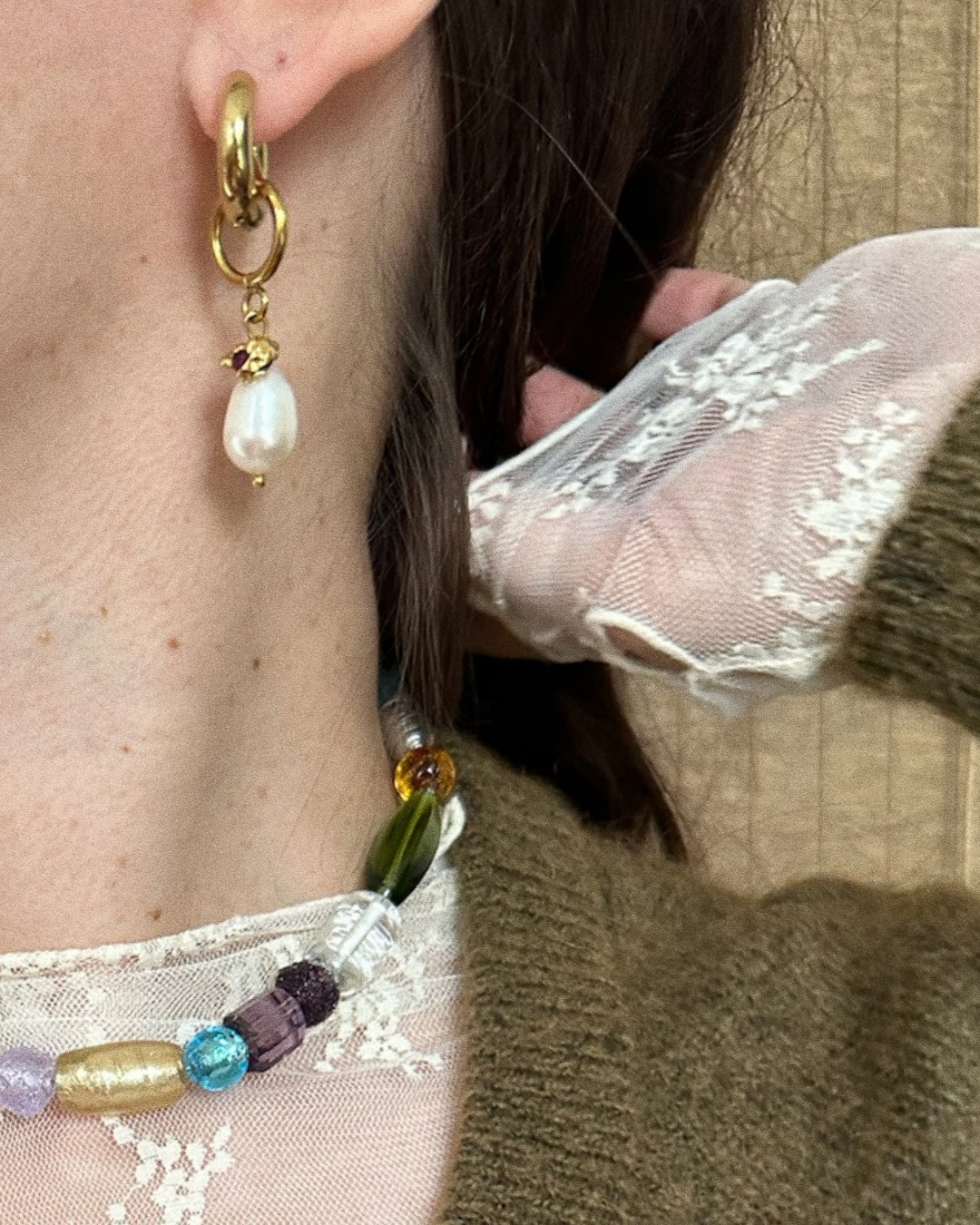 BOUCLES D'OREILLES TWINKLE - DORÉ/CRISTAUX COLORÉS