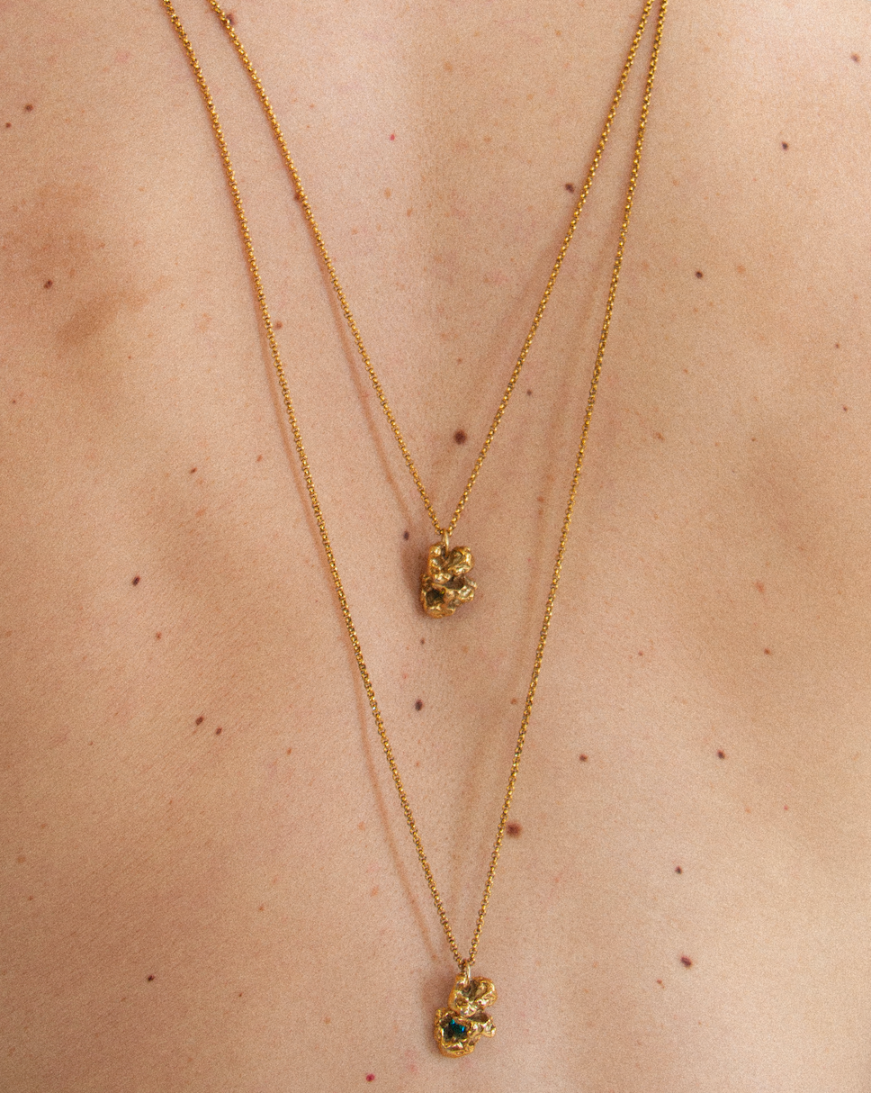 COLLIER FRAGMENT - DORÉ/CRISTAUX COLORÉS