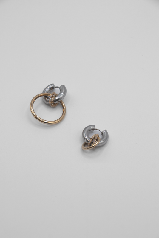 BOUCLES D'OREILLES RÉCIF ARGENTÉES/DORÉES